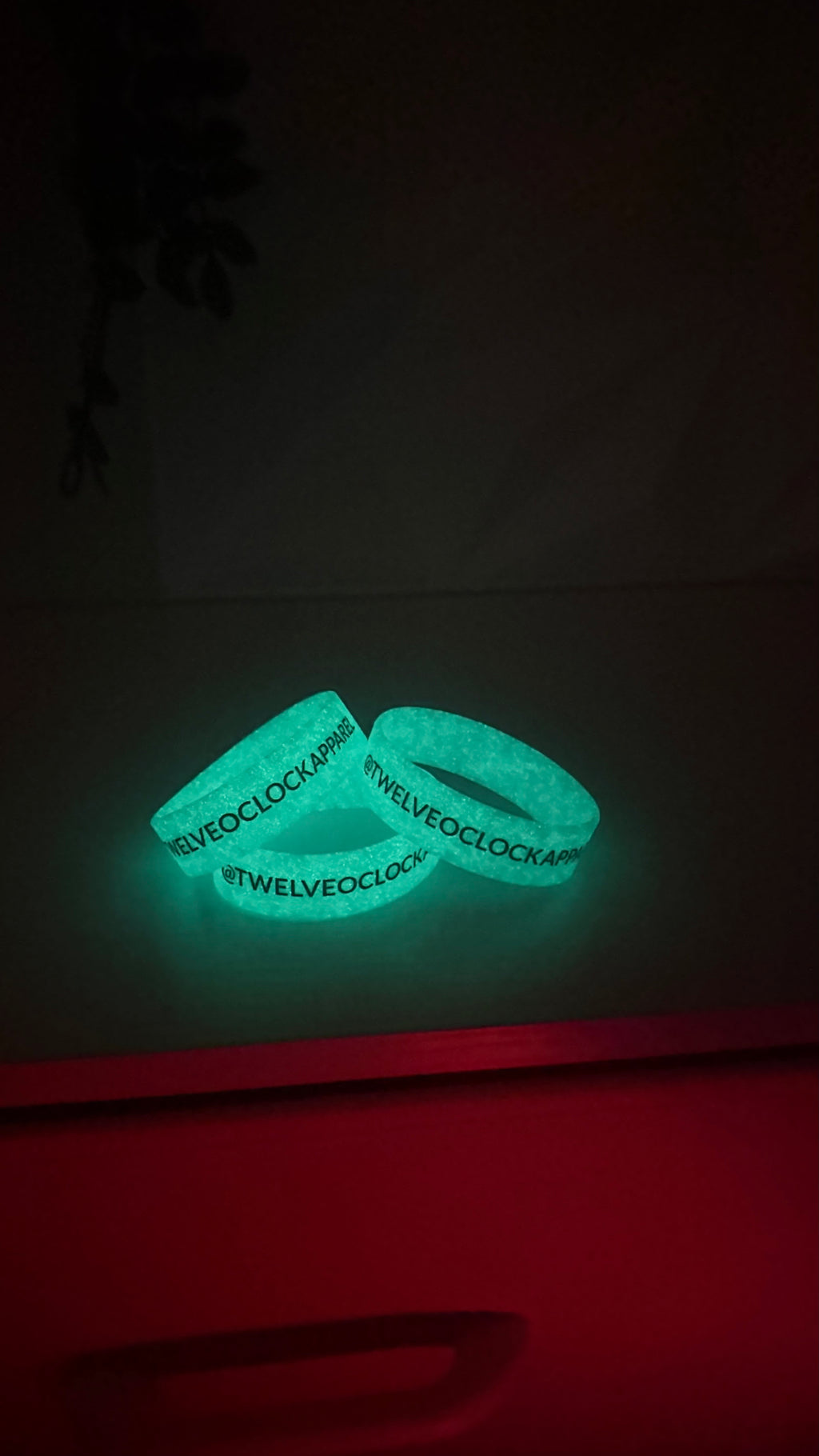 3 pack Blue glow in the dark bands