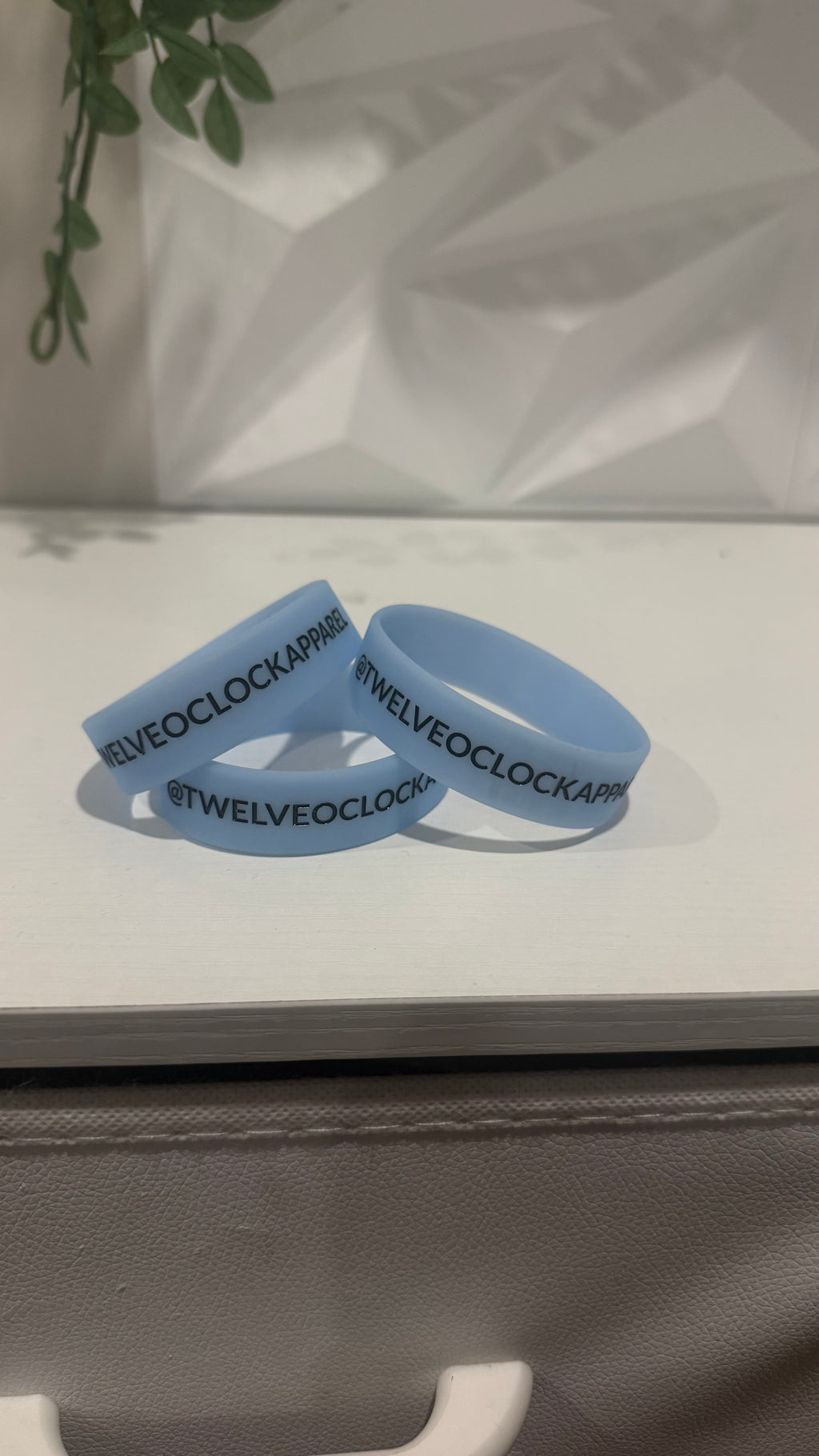 3 pack Blue glow in the dark bands